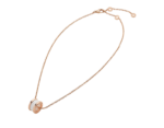 rose gold white ceramic spiral pendant necklace