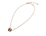 rose gold black ceramic spiral pendant necklace