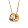yellow gold spiral pendant necklace