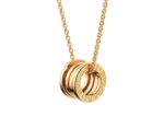 yellow gold spiral pendant necklace