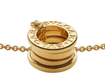 yellow gold spiral pendant necklace