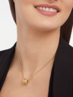 yellow gold spiral pendant necklace