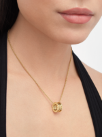 yellow gold spiral pendant necklace