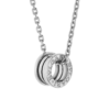 white gold spiral pendant necklace