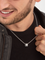 white gold spiral pendant necklace