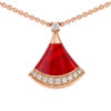 rose gold carnelian diamond pendant necklace