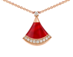 rose gold carnelian diamond pendant necklace