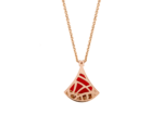 rose gold carnelian diamond pendant necklace