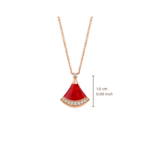 rose gold carnelian diamond pendant necklace