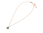 rose gold malachite diamond pendant necklace