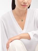 rose gold malachite diamond pendant necklace
