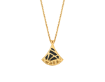 rose gold onyx diamond pendant necklace