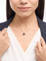 yellow gold lapis lazuli diamond pendant necklace