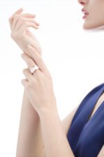 rose gold white ceramic spiral ring