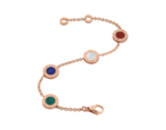 rose gold multi-stone disc bracelet