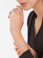 white gold Serpenti Viper open bangle bracelet