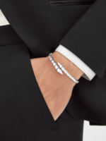 white gold Serpenti Viper open bangle bracelet