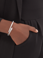 white gold Serpenti Viper open bangle bracelet