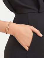 rose gold Serpenti Viper open bangle bracelet