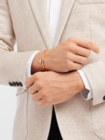 rose gold Serpenti Viper open bangle bracelet