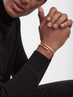 rose gold Serpenti Viper open bangle bracelet