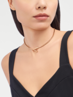 rose gold Serpenti Viper necklace