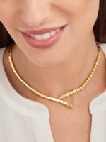 yellow gold Serpenti Viper diamond necklace