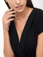 yellow gold Serpenti Viper diamond necklace