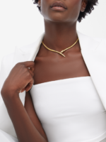 yellow gold Serpenti Viper diamond necklace