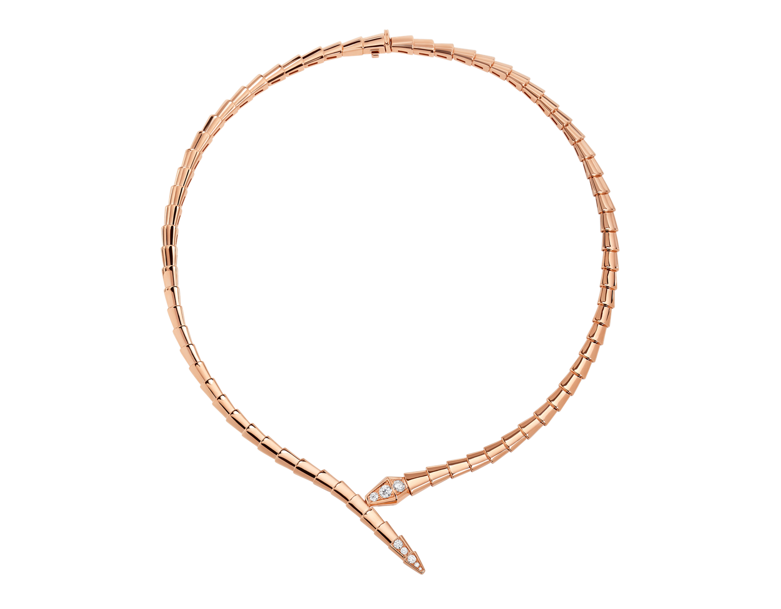 rose gold Serpenti Viper diamond necklace rose gold Serpenti Viper diamond necklace