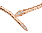 rose gold Serpenti Viper diamond necklace