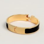 black enamel bangle bracelet