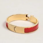 red enamel bangle bracelet