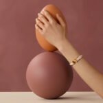 pink enamel bangle bracelet