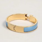 light blue enamel bangle bracelet