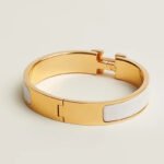 white enamel bangle bracelet