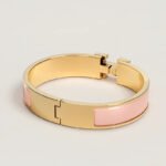 pink enamel bangle bracelet