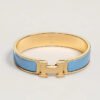 light blue enamel bangle bracelet