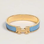 light blue enamel bangle bracelet