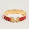 red enamel bangle bracelet