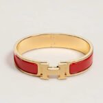 red enamel bangle bracelet