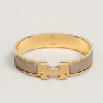 taupe enamel bangle bracelet