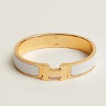 white enamel bangle bracelet