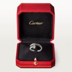 18K white gold diamond nail ring