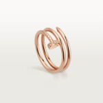 18K rose gold double nail ring