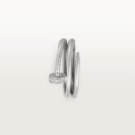 18K white gold double nail ring
