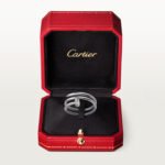 18K white gold double nail ring