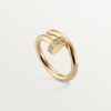 18K gold diamond nail ring
