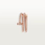 18K rose gold double pavé nail ring