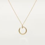 18k gold diamond nail pendant necklace